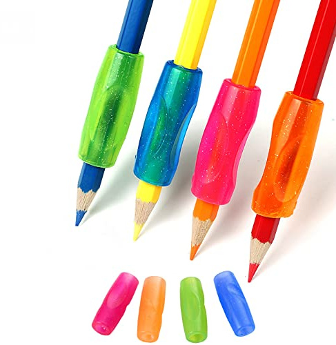 SHULLIN Schreibhilfe für Kinder 8 Stück Bleistifthalter Bleistiftgriffe Silikon Stift Griffe Bleistift Grips Stiftehalter für Kinder Schreiben Bleistifte chreibhilfe Grip Haltung Haltungskorrektur