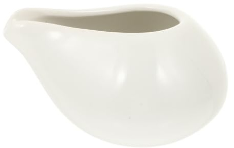 Sauciere Porzellan Milchkännchen Porzellan Weiß 100ml - Keramikcreme- Krüge Mini- Creamer- Pitcher Klassische Creamer für Tee Milch Saucen Sauciere Schwarz Matt Soße Modern
