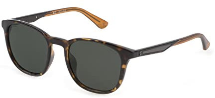 Police Unisex SPLF18E Sunglasses, Glänzendes Dunkles Havanna, 53