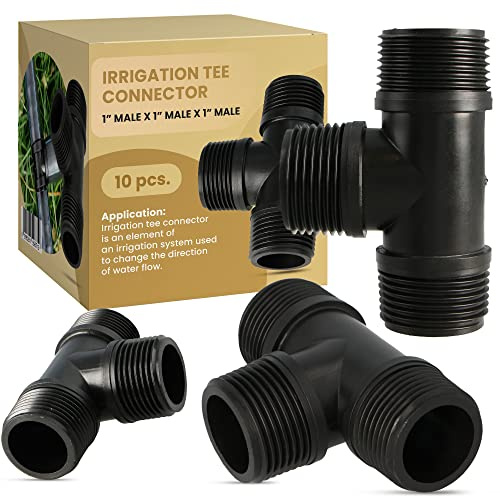 10x PE-Rohr PVC T-Stück 1 AG x 1 AG x 1 AG  T-Verbinder der Bewässerungsleitung Bewässerung System Schlauchverlängerung Wasserrohr Garten Wasserleitung