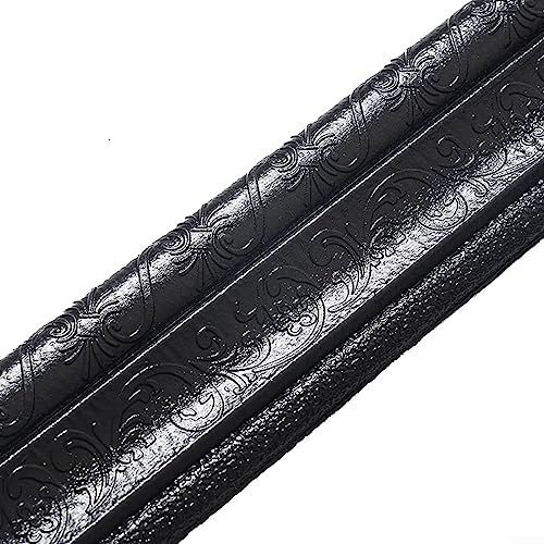 ZYWUOY - Bordure en mousse 3D, bande auto-adhésive 3D pour bord de mur, ligne de taille pour décoration murale DIY, cadre de porte (noir)