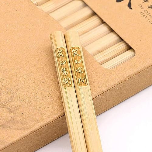 bacchette giapponesi bacchette coreane Bacchette con scatola, set regalo di bacchette di bambù, 20 paia di bacchette di legno riutilizzabili(Color:1,Size:)