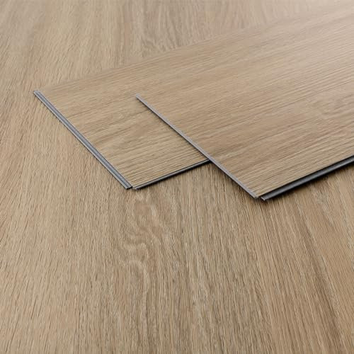 ML-Design Pavimento in PVC Parquet Vinile Deluxe Marrone Quercia Golden Hour a Click 7 pz 122x18cm 1,54 m² 4,2mm Listoni Laminati a Incastro Antiscivolo Pavimentazione Impermeabile Classe Utilizzo 34