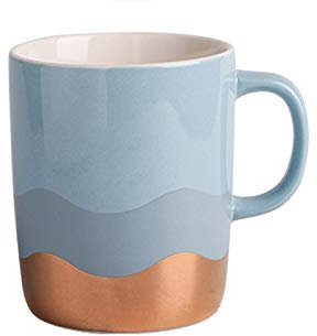 ESOUY Tazza in Ceramica Tazza Phnom Penh Tazza da caffè con Tendenza Personalizzata, Tazza da Latte per Colazione con Motivo a Onde, Tazze per Coppie Maschili e Femminili (5 Colori Disponibili) Ta