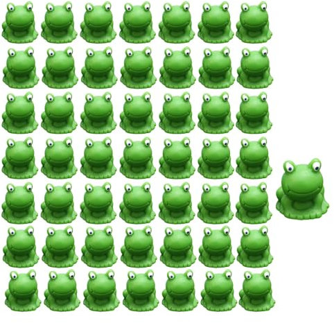 Vexquivera 50 Piece Mini Resin Frog Statues - Tiny Frogs for Garden & Jewelry - Moss Landscape Decoration
