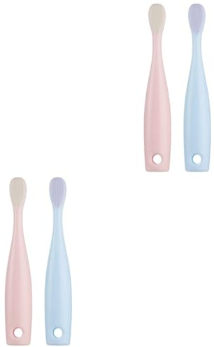 Healvian 4 Stück baby zahnbürste Babyzahnbürste n für Kinder mit weichen Borsten Kindern Zunge für Babys zahnpflege Sanft Waschmittel pp