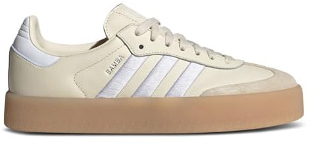 adidas Sambae Damen-Sneaker, Wonder White/Cloud White/Silver Metallic, 6