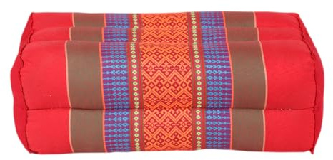 ANADEO YogaProducts Standard - Cuscino Zafu Yoga e Meditazione Standard - Kapok 100% Naturale ad Alta densità - Comfort e fermezza - Stabilità del Sedile - Rosso Arancio - X1