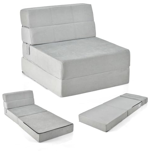 FANTASK Divano Letto Pieghevole 3 in 1 con Materasso in Schiuma Extra Spessa (15 cm), Rivestimento Rimovibile e Lavabile per Ospiti, 190 x 71 x 15 cm