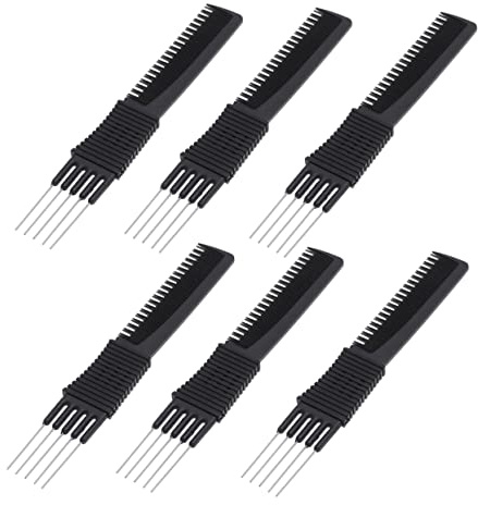VINTORKY Peine De Profesional Para Cabello Portátil De Plástico 6 Piezas Tamaño Estándar Para Recolección De Cabello Uso Peluquería y Styling