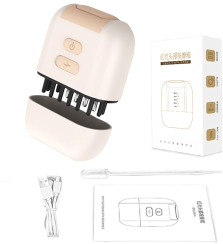 Aplicador de aceite para cuero cabelludo, masajeador vibrador, cepillo de aceite para el cabello, herramienta de masaje recargable impermeable para el crecimiento del cabello, relajación y del | Masaje Para Mujeres Y Hombres Cuidado Capilar Relajación Spa Masaje Diario Estrés
