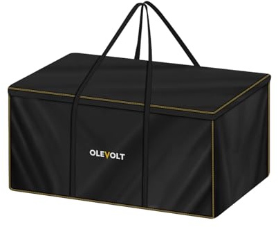 OLEVOLT Aufbewahrungstasche Gartenauflagen Schutzhülle Polsterauflagen | Gartenpolster Aufbewahrung 600D Oxford Schutzhülle für Gartenmöbel Auflagen Palettenkissen Weihnachtsbaum, 100x33x55cm