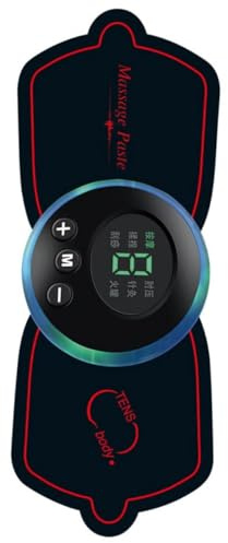 Hoement Elektrisches Rückenmassagegerät mit Lcd Anzeige 6 Modi und 9 Stufen zur Spannungsentlastung Abs Material 80ma Kapazität für Gesundheitsanwendung