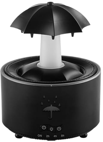 Yulokdwi Humidificador Bonito,Humedecidor De Aire Para Habitación De 7 Colores | Difusor de Aromaterapia Giratorio de Paraguas | Para Escritorio Mesita De Noche Apartamento