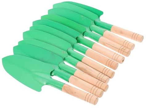CIYODO Set da 10 Pale da Giardinaggio Manico in Legno Vanghe Portatili per Piantagione e Diserbo Attrezzi Ergonomici per Uso Domestico in Giardino Resistenti e Pratici per Orto e