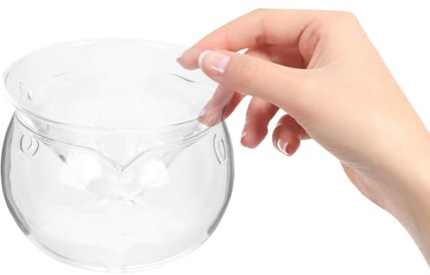 SEWACC Glass Cocktail Bowl Set with Ice Chamber, Small Glass Salad and Dessert Bowls for Bar Use, Novelty Dry Ice Container for Household Kitchen and Party Serving