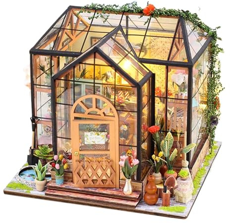 Tiny House – Kit Mini Casa Serra In Legno 20x20x18 Cm Con Mobili E Colla | Modello In Legno Fai-da-te Fatto A Mano, Progetto Artigianale Creativo Per Adulti | Decorazione Della Stanza In Miniatura Con