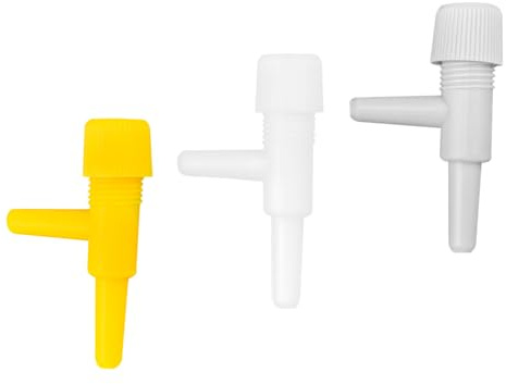 Ctyjia 3 Stück Aquarium Luftpumpe Regelventile-je eines in Weiß, Grau und Gelb, für Sauerstoffschläuche mit Einem Innendurchmesser von 4 mm für Aquarien