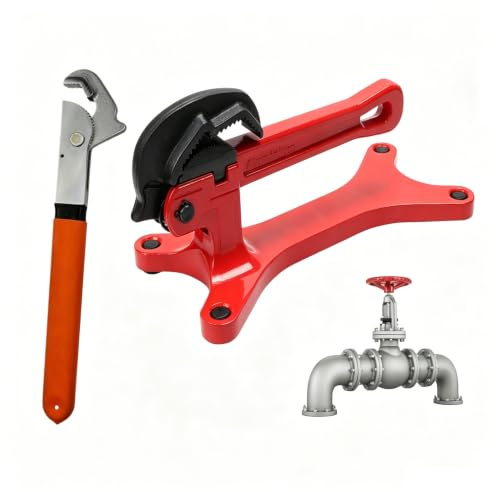 Ruaizel Morsa per tubo portatile, 0,3 – 3,8 cm, fascetta per tubo in alluminio, regolazione automatica della forza di serraggio, strumento manuale leggero, base solida per la manutenzione delle