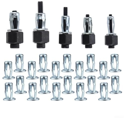 Set di dadi a testa rivettata, kit di morsetti di espansione in lega per pareti vuote in ferro, assortimento di dadi per rivetti in acciaio inossidabile con ali di ancoraggio rinforzate, per