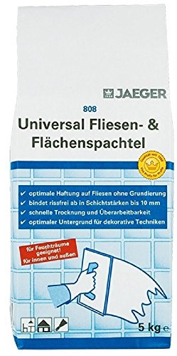 Jaeger Universal Fliesenspachtel Flächenspachel weiss, 5 kg
