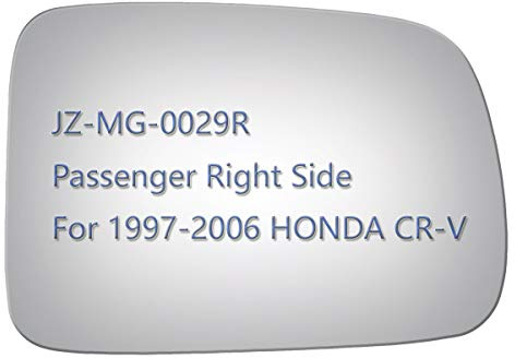 JZSUPER Side Mirror Glass fit for 1997-2006 HONDA CR-V, Passenger Right Side RH Replacement Rearview Convex Glass, Non Heated Including Adhesive