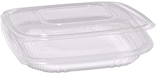 Cuki Professional 90553 Pack 50 Contenitori In Pp Coperchio Incernierato 18,5 x 18,5Cm H3,7Cm, Qc2-750