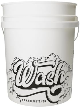 Nuke Guys - Wash Bucket – GritGuard 5 GAL (environ 20 litres) seau de lavage spécialement conçu pour le mélange de shampoing – Entretien doux du véhicule – Lavage à la main doux – Protège la peinture