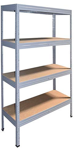 Shelf Creations EXPERT Schwerlastregal 230x30x30cm grau 4 Böden - Regal Kellerregal Metallregal smartes Steckregal Lagerregal Werkstattregal Archivregal Industrieregal Haushaltsregal Ordnerregal