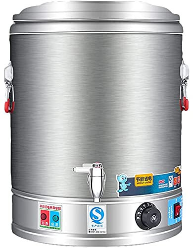 Canon Isolant à Grande capacité en Acier Inoxydable, Distributeur d'eau Chaude en Acier Inoxydable, très approprié pour la Brasserie à la Maison Barrel à Eau Chaude électrique,60L