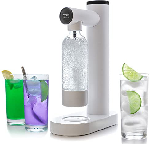 Yoko Design - MACHINE A SODA BLANCHE et embouts NOIRS OFFRE PROMO