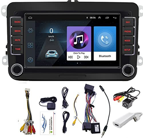 Android 9.0 Autoradio 7 Auto Stereo Player Unità principale GPS WIFI Bluetooth Ricevitore FM Compatibile per VW Golf Polo Skoda Tiguan Passat b6 b7 con Dongle USB + Telecamera di retromarcia