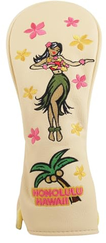 Studio Crafted Honolulu Hawaii Hula Girl Golf Driver Fairway Woods Hybrid Headcover (Fairway Cover)