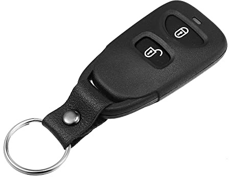 X AUTOHAUX 2-Tasten Schlüsselhülle Für Hyundai Tucson 05-16 1pc | Material:Kunststoff, Schwarz, Größe:6x3.2cm, Für Hyundai Accent, Elantra, Sonata, Santa Fe, Für Kia Forte, Sportage, Optima
