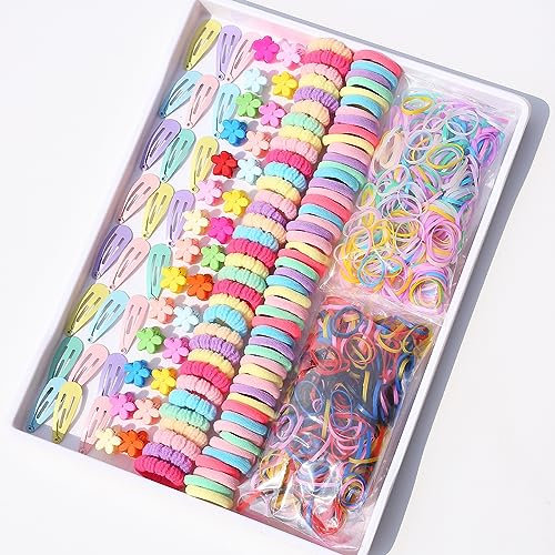 INSKIDS 2160 Stücke Baby Haarspangen und Haarnadel Barretten für Mädchen - Kleinkind Haarzubehör mit Blumen, Regenbogen, Süßigkeiten und Früchten