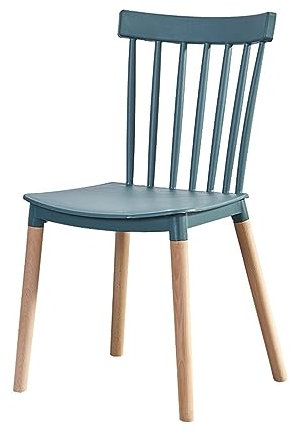 YBLANDRV Moderne EsszimmerstüHle, Stuhl Mit PlastikrüCkenlehne, Mit Holzbeinen, Geeignet für KüChe, Esszimmer, Schlafzimmer, Wohnzimmer (A)