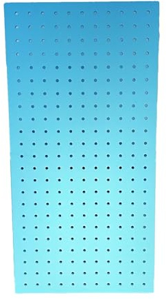 Blue Wall Mounted MDF Peg Board - Size - 1000mm x 500mm - 6mm Holes - Great as Tool Organiser - To be used with Wooden Dowels 6mm not included with item