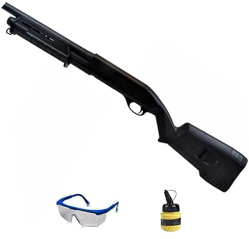 Cyma CM355B Shotgun Molla (6 mm) | Fucile Airsoft (Pallini in PVC) Calibro 6 mm + Bottiglia 1000 Pallini 0,12 g + Occhiali di protezione. (Potenza: 0,89 joule)