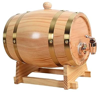NeaxgeandX Accessori per barili di vino in legno Dispenser per barile di whisky per cocktail birra vino 1.5L
