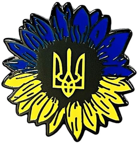 GDXGHJU Ukrainische Flagge, Emaille, ukrainische Sonnenblumen-Brosche, modische Cartoon-Emaille-Abzeichen, Tropfnadel, Anstecknadel, Frieden und Liebe, Schmuck, Geschenk für Freunde