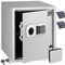 BAKAJI Caja fuerte electrónica de seguridad con caja de batería externa, caja de valores y documentos antirrobo para casa, hotel, armario de pared o independiente, 40 x 35 x 40 cm (gris)