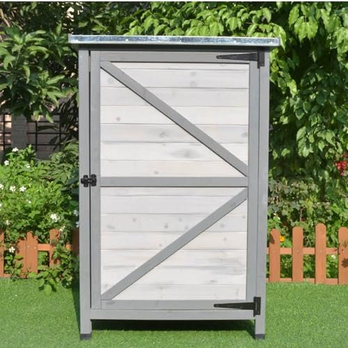 Outdoor Garden Patio Wooden Tool Storage Cabinet, Weatherproof Potting Bench Table,yard Lawn Tool Shed,backyard Furniture Wood Workstation, for Deck/greenhouse/balcony