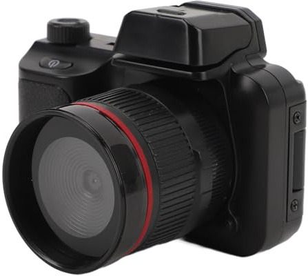 Fotocamera Digitale per Fotografia, Fotocamera Zoom 4X Mini Fotocamera Reflex Digitale, Flip da 180 Gradi Schermo da 2 Pollici Fotocamera Compatta per Bambini Adulti Principianti