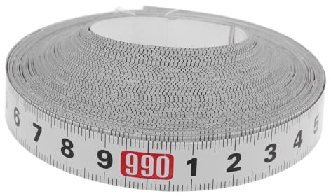Sticky Measuring Ruler Self Adhesive Left to Right Reading Carbon Steel | Woodworking Measuring Tool, Convenient Measurement Strip, Versatile Layout Aid, Tape Measure Stickers for Benches
