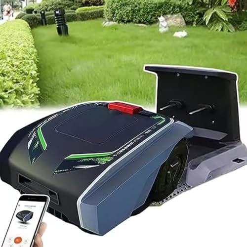 DDZJTPP Robot Cortacésped para áreas hasta 1500m²,Corte Cruzado,Corte Inteligente,Corte Más Rápido,Rendimiento En Pendientes,App,Sensor De Lluvia,Carga Automática,Corte Preciso,Protección Robo