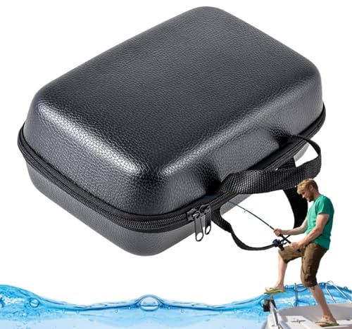 Schutzhülle für Angelrollen, wasserdichte Angelrollen-Tasche, stabile EVA-Angelrolle, Aufbewahrungstasche für Baitcast-Trommel, Floßrolle, L, Refer to description, Uni