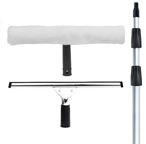 Lavavetri Tergivetri Puliscivetri 15 M 12 9 8 7 6 5 4 Metri I Migliori Strumenti Per La Pulizia Delle Finestre Per Finestre Alte, Porte Esterne In Vetro/specchi/pavimenti Kit Per Il Lavaggio(15M/49.2f