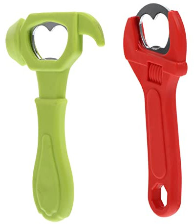 Cabilock 2pcs Multifunctional Silicone Hammer Wrench Creative Bottle Opener for Camping and Outdoor Parties Includes Hammer Shape Bottle Opener and Fridge Magnet