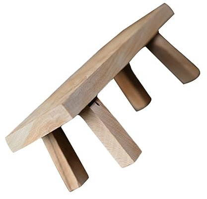 HOLIDYOYO Holzhocker Dekor Kunst Holz Vitrinenhocker Blumentopfständer Szenenschmucksockel Zuhause Büro Bar Blumenladen Jade Tee Schmuckschatullen Präsentieren Aufbewahren