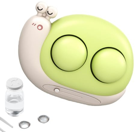 Lens Cleaner Case - 2 in 1 Electric Lens Washing Machine, Compact Lens Case - Portable Storage Box - Lens Holder for Soft, Hard, Coloured Lenses